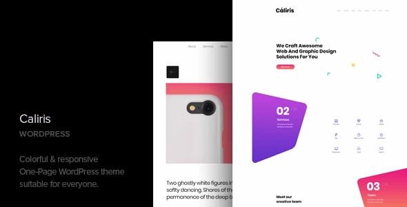 Caliris – Responsive One Page WordPress Theme
